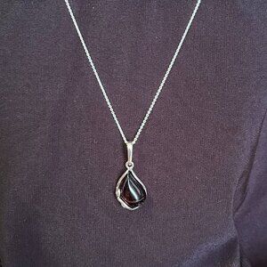 Baltic Cherry Amber Sterling Silver Necklace & Lever‑Back Earrings Set